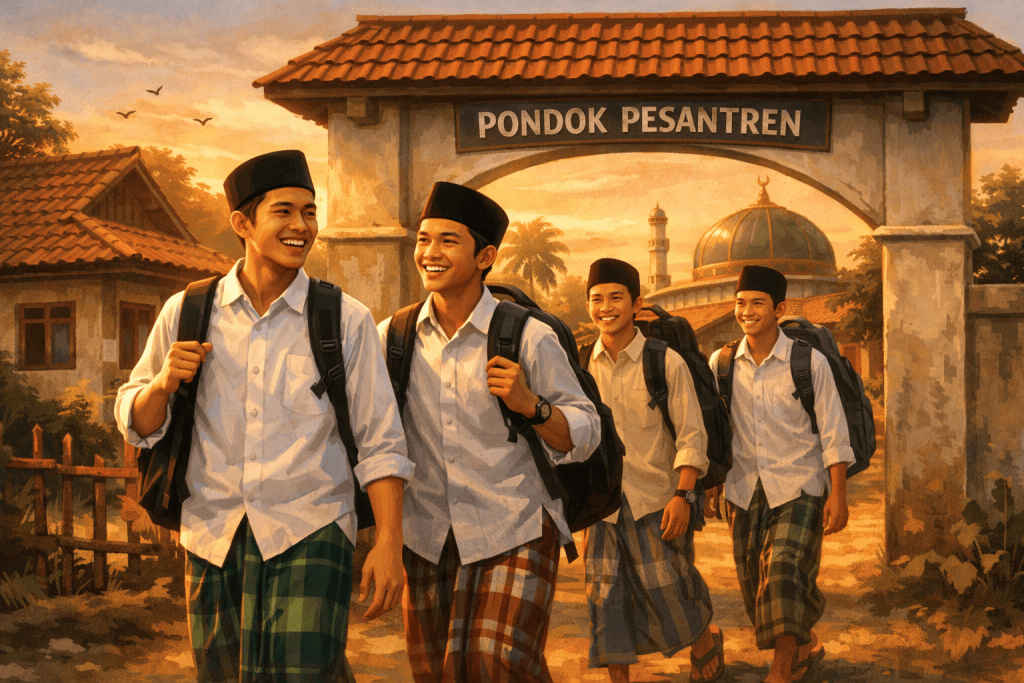 Kebahagiaan Santri Pulang ke Rumah Menjelang Idul Fitri